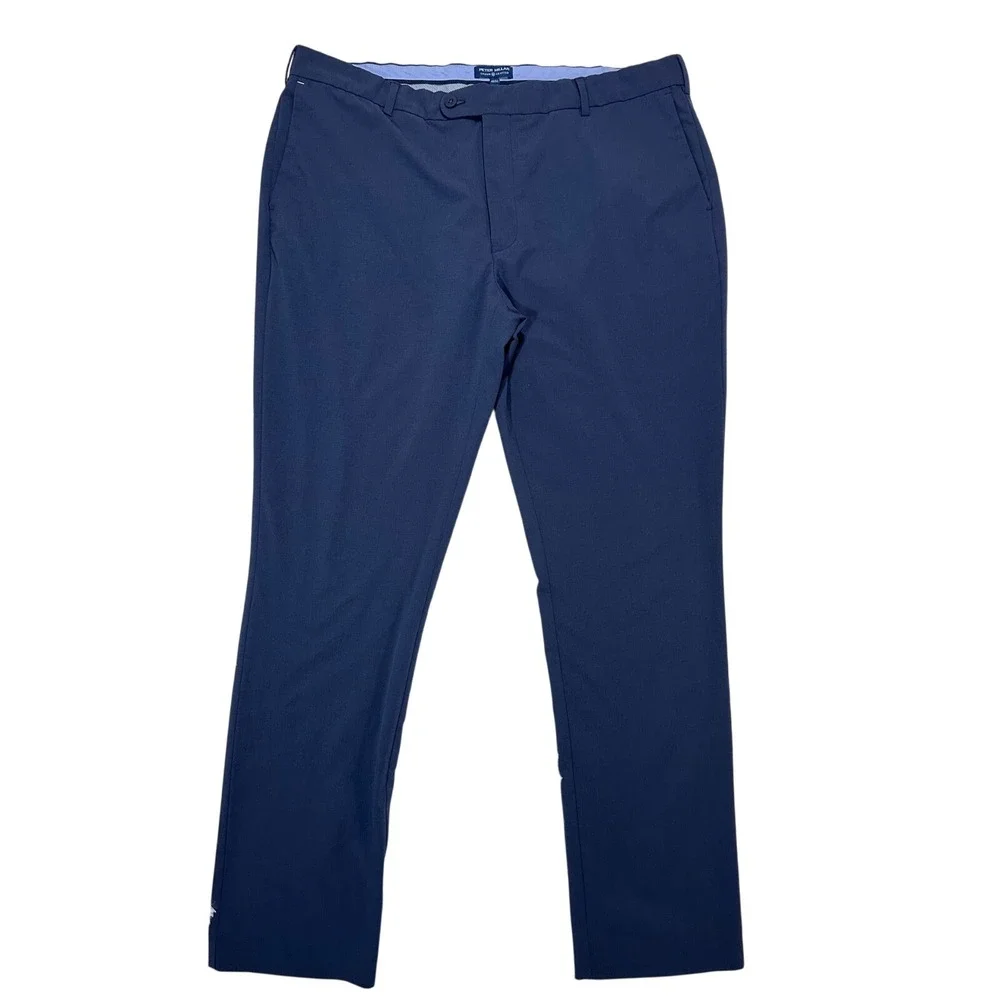 Peter Millar Crown Crafted Mens Navy Blue Golf‎ Performance Dress Pants 40x32